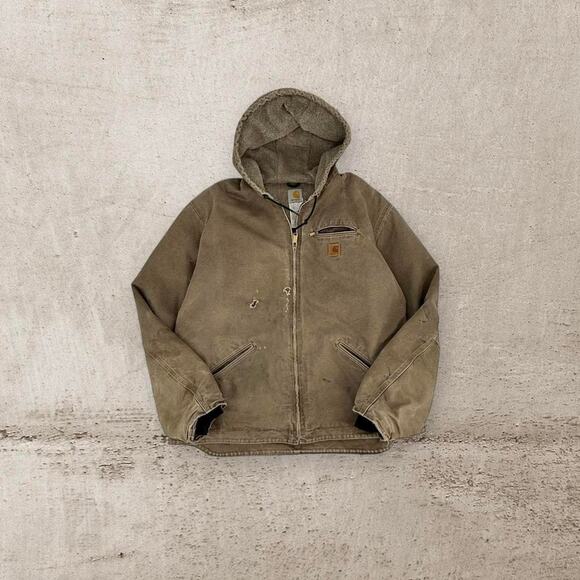Vintage carhartt j141 marsh full zip sherpa lined jacket - Picture 1 of 8